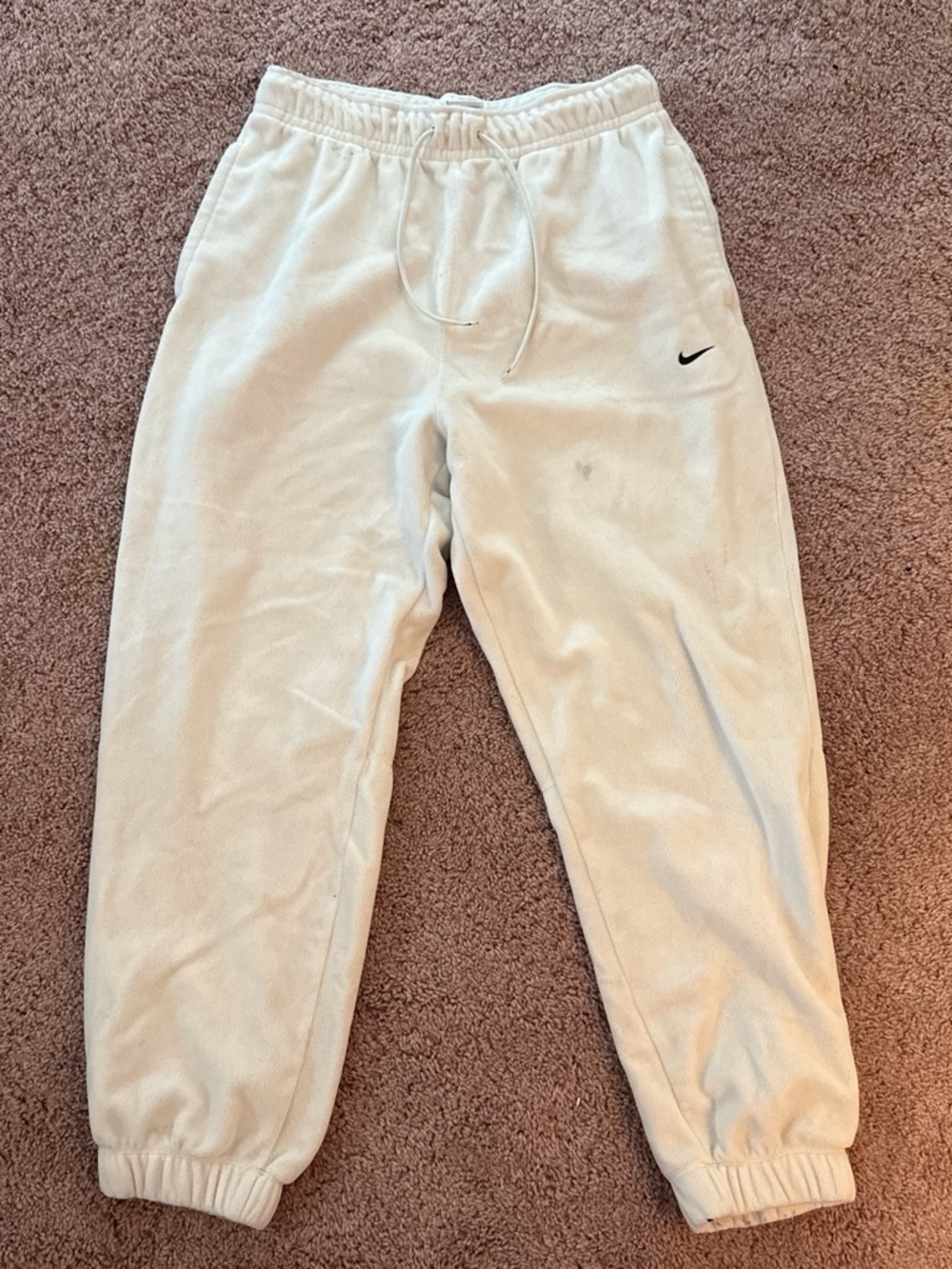 Nike Kids Cream/Off-White Fleece Joggers
